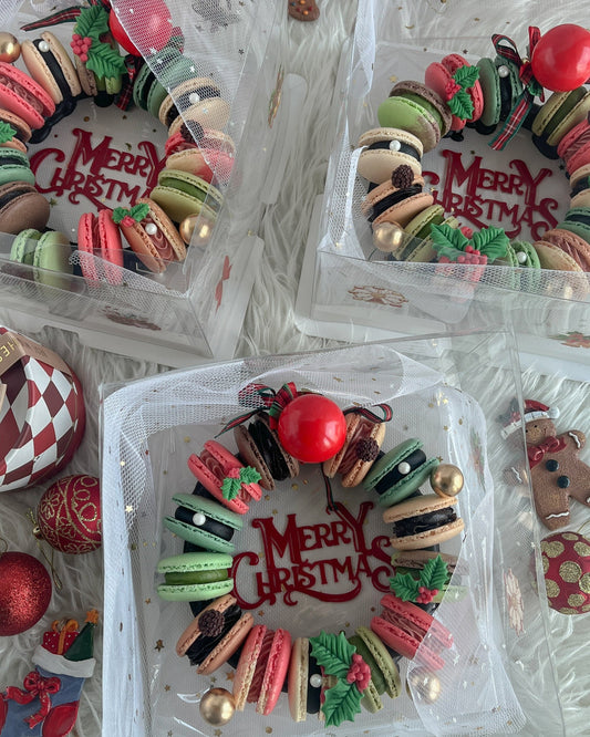 Christmas Macaron Wreath